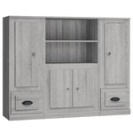 Highboards 3 pcs Smoked Oak Engineered Wood 3185317