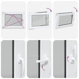 Basement Window "RISOR" 80x60 cm Tilt&Turn DIN Left White 4108354
