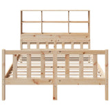 Bookcase Bed without Mattress 160x200 cm Solid Wood Pine 3322137