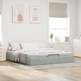 Ottoman Bed Frame No Mattress Light Grey Super King Velvet 3311003