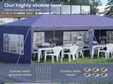 3 x 6m Pop Up Gazebo, Height Adjustable Marquee Party Tent with Sidewalls and Storage Bag, Blue T3398P319921