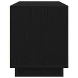 TV Cabinet with LED Lights Black Oak 100x41x50 cm 861410