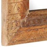 Hand-Carved Mirror 50x50x2.5 cm Solid Mango Wood 321647