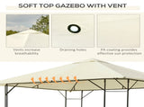 3 x 3 Meters Patio Garden Metal Gazebo Marquee Steel Frame with Canopy Awning Tent Water Resistant T3398P320063