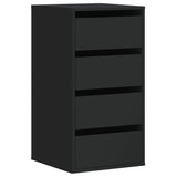 Corner Chest of Drawers Black 40x41x76 cm Engineered Wood 852862