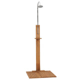 Garden Shower 75x75x210 cm Solid Teak Wood 312276