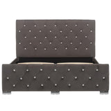 Bed Frame without Mattress Grey Fabric 120x200cm 286831