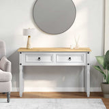 End Table Corona White 115 x 46 x 73 cm Solid Pine Wood 42021194