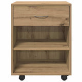 Rolling Cabinet Artisan Oak 46x36x59 cm Engineered Wood 856661