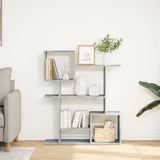 Room Divider Bookcase Concrete Grey 92x29x112 cm Engineered Wood 858123