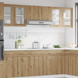 Hanging Glass Cabinet Lyon Artisan Oak 80x31x60 cm Engineered Wood 856120