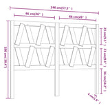 Bed Headboard 146x4x100 cm Solid Wood Pine 818620