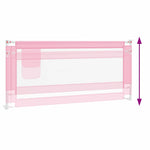 Toddler Safety Bed Rail Pink 200x25 cm Fabric 10206