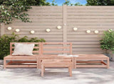 Garden Sofa Armless with Footstool Solid Wood Douglas 837968