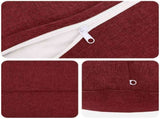 Cushion with Pillow HEERLEN 6 pcs Wine Red Fabric 929644