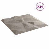 Wall Panels 24 pcs Concrete Grey 50 x 50 cm XPS Foam 42046036
