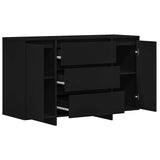 Sideboard with Drawer Black 120 x 41 x 75 cm Engineered Wood 3333907
