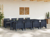 Garden Dining Set 9 pcs Anthracite Polypropylene 3378734