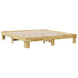 Bed Frame without Mattress 200x200 cm Solid Wood Oak 3324133