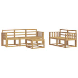 Outdoor Sofa Set 6 pcs White 59 x 59 x 37 cm Solid Acacia Wood 3387238