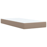 ZNTS Box Spring Bed with Mattress Cappuccino 90x200 cm Faux Leather 3286107