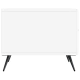 Coffee Table with Drawer White 49 x 50 x 40 cm Engineered Wood 895655