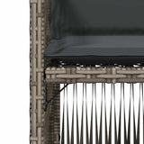 Garden Chairs with Cushions 4 pcs Grey Poly Rattan 364968