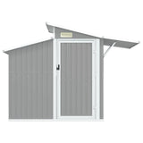 Garden Shed Grey 270x130x208.5 cm Galvanised Steel 316243