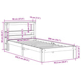 Bed Frame with Headboard without Mattress White 90x200 cm 3306042