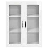 Wall Glass Cabinet LUCCA High Gloss White 80 x 31 x 100 cm 885159