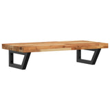 Basin Shelf Wall Mounted Steel and Solid Wood Acacia 3302747