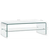 Coffee Table Clear 98x45x31 cm Tempered Glass 284745