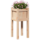 Garden Planter Nature 31 x 31 x 70 cm Solid Pine Wood 8000818