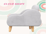 Kids Armchair Toddler Sofa Children Chair with Arm Rest, Wooden Frame, Velvet, PP Legs, Cloud Shape, T3398P347656