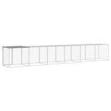 Chicken Cage with Roof Light Grey 603x98x90 cm Galvanised Steel 3189046