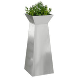 Pillar Planter Silver 40 x 40 x 100 cm 873862