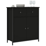 Sideboard Black 70x30x80 cm Engineered Wood 835524
