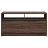 Coffee Table with LED Lights Brown Oak Engineered Wood 851997