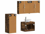 Bathroom Furniture Set 4 pcs Smoked Oak 3407427