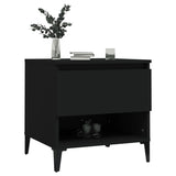 ZNTS Side Table Black 50x46x50 cm Engineered Wood 819550