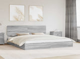 Storage Bed Grey Sonoma 180 x 200 cm Engineered Wood 3412663