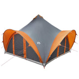 Tipi Tent Grey and Orange 6-Person Polyester and Steel 42028625