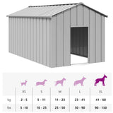 Dog House with Roof 114x202x101 cm Galvanised Steel 4100922