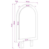 Mirror FAUSKE White 43 x 3.5 x 77 cm Indoor Use Only 42040695