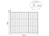 Gabion with 5 mm Wire and 10x10 cm Mesh 150x30x150 cm 3465141