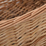 286984 Firewood Basket with Carrying Handles 88x57x34 cm Natural Willow