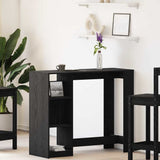 Bar Table Black Oak 124 x 46 x 103.5 cm Engineered Wood 868077