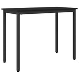 Table Black Oak 100 x 50 x 76.5 cm Engineered Wood and Steel 873774
