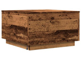 Coffee Table with LED Lights Old Wood 50x50x40 cm 857720