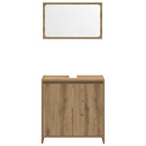 3 Piece Bathroom Furniture Set Artisan Oak Engineered Wood 3328564